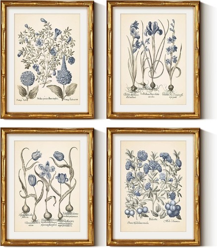 Rustic bamboo framed blue - rustic,